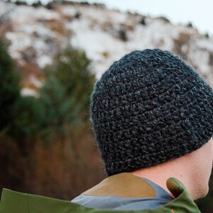 Crochet Beanie Pattern Single Cast Beanie Men's Crochet Hat Patterns Men's Beanie Men's Wool Beanie Pattern image 2