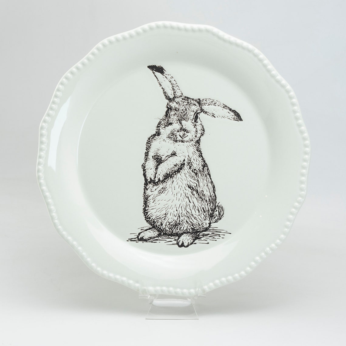 Potter's Studio Assorted Bunny Salad Plate 9in Set of 4 Etsy