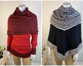 Alpaca Cowl Neck Ponchos