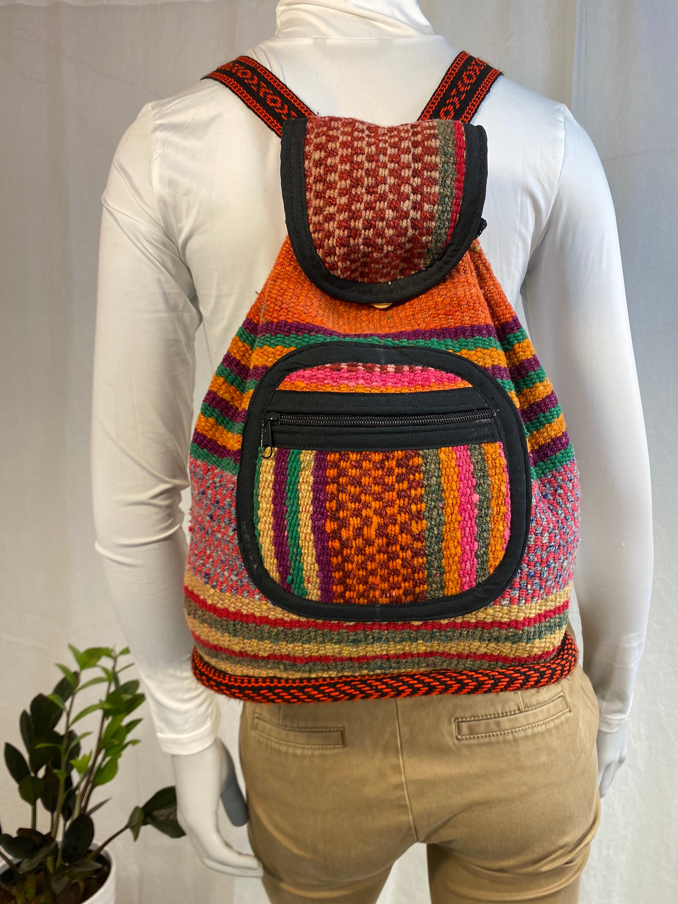Woven Backpack – Multiple Styles Available – Handmade Bag in  display picture 1