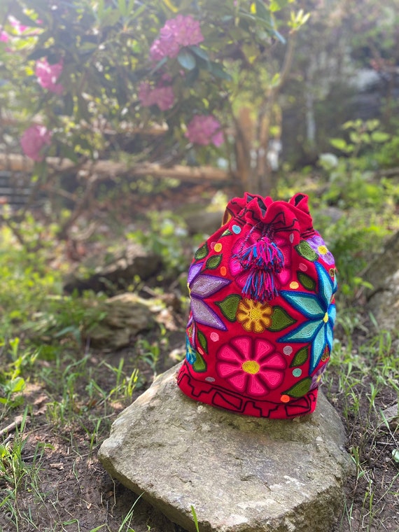 Handmade Boho Embroidered  Backpack  Matching Coin Purse – Festival  Travel Bag boho travel backpack sold on Temu United States main image 3
