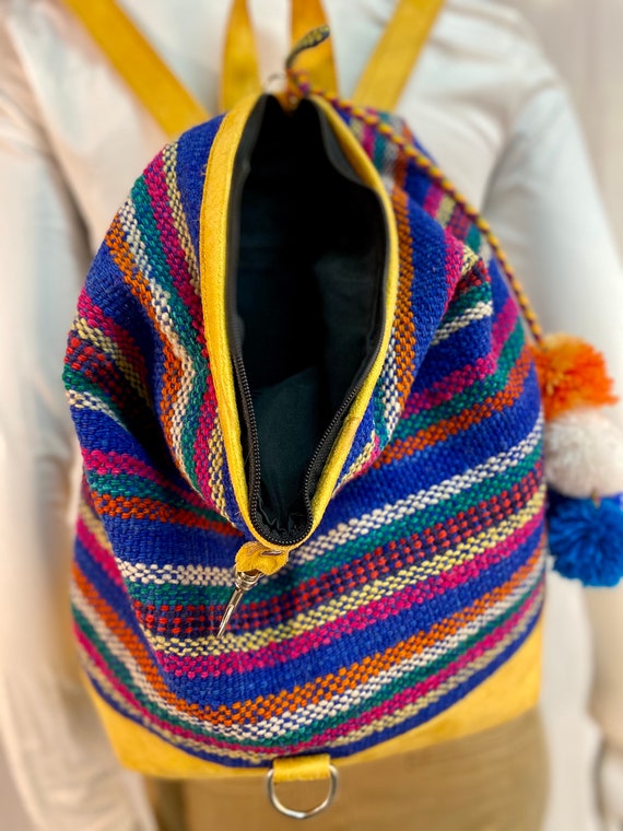 Peruvian woven backpack Amazon.com | Generic Ethnic handamade Backpack Peru Bolivia  main image 4