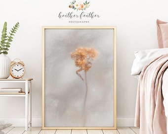 Iced Winter Flowers, Dried Flower Print, Wildflowers & Trees, Nature Photograph, Digital Download, Frozen Floral, Farmhouse Decor, Printable