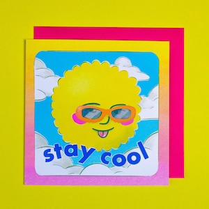 Cartão de felicitações ilustrado Stay Cool [cartão de aniversário/ocasião]