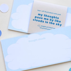 Thought Clouds 20-Page Illustrated Tear-Off Note Pad
