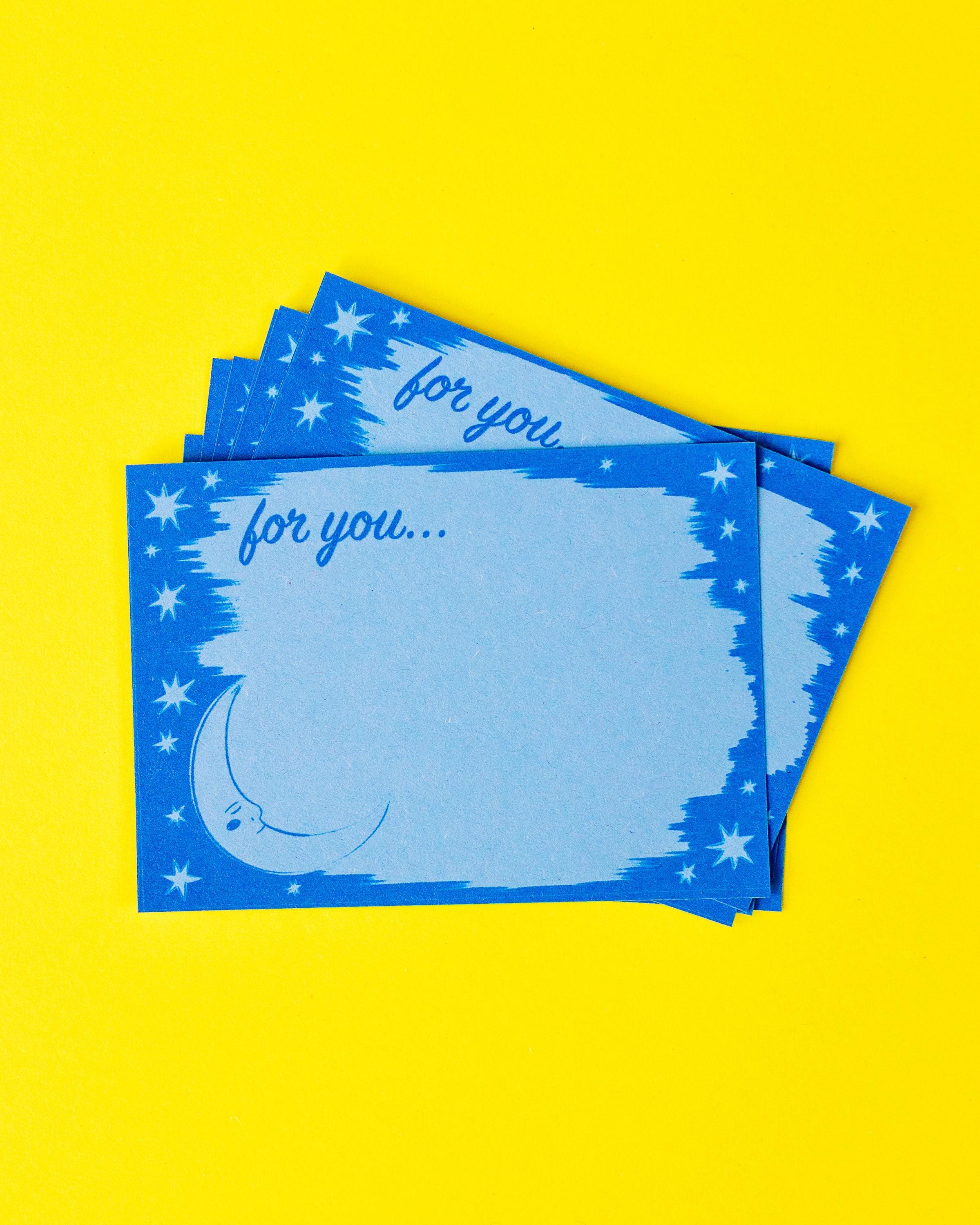Pack of Personalised Illustrated Note Cards in Handmade Packaging ...
