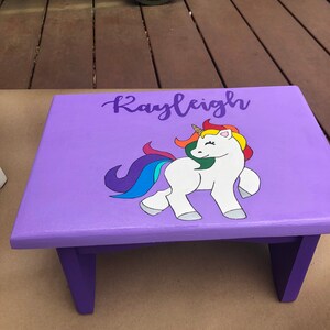 Unicorn Personalized Step Stool