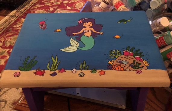 Mermaid cheap step stool