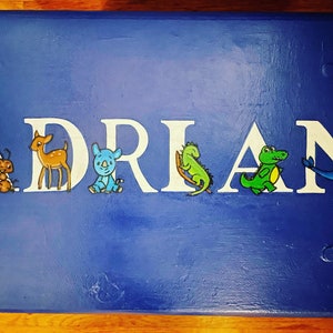 Alphabet animal name step stool