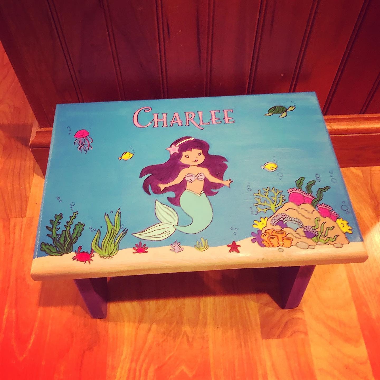 Mermaid step stool deals