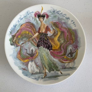 Limoges Plate "Albertine 1910"  Women of the Century Series, Vintage