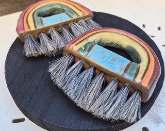 Handmade Ceramic Bench Brush I Short Brush