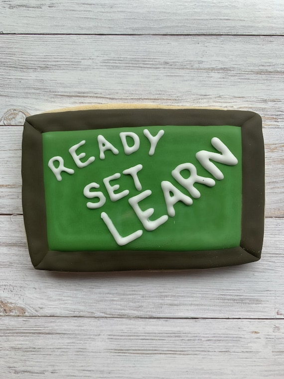Ready Set Learn Chalkboard Back To School Cookies - NUT FREE