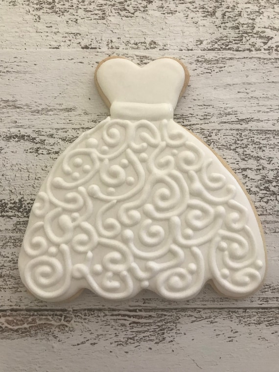 Wedding Dress Cookies - NUT FREE