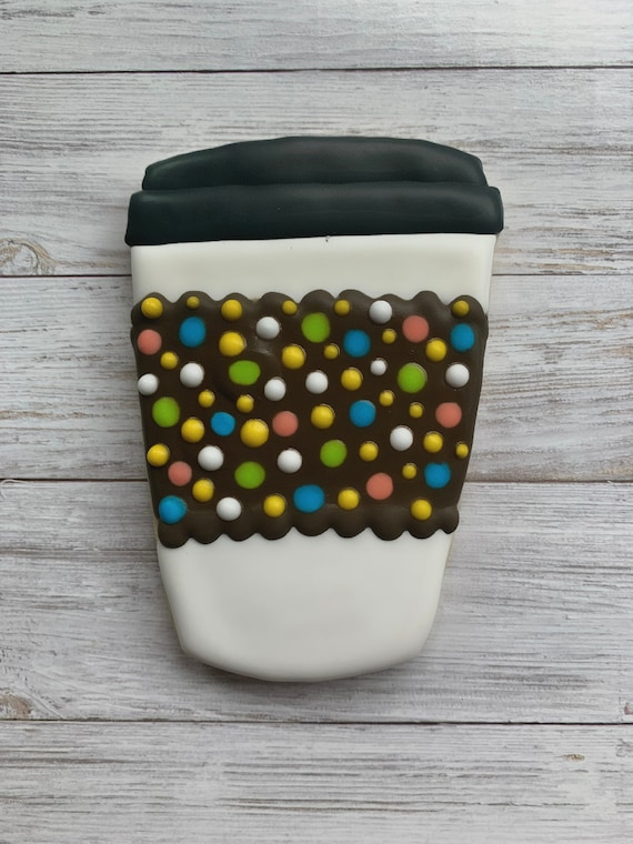 Personalized Coffee Cup Back To School Cookies - NUT FREE