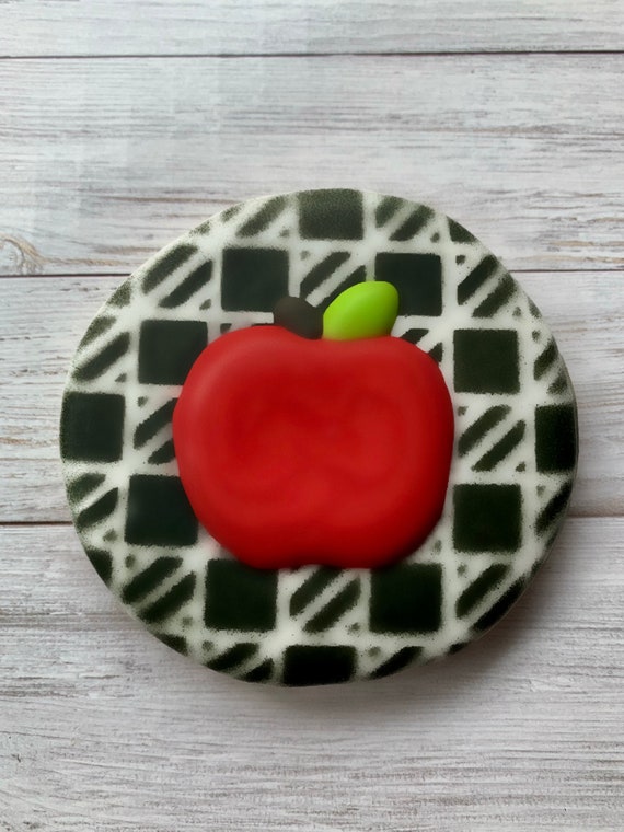 Buffalo Plaid With Apples Back To School Cookies - NUT FREE