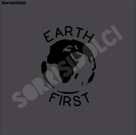 Earth first/Earth day stencil - download