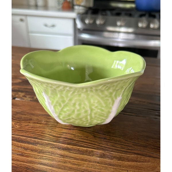 Olfaire Portugal Green Cabbage Leaf Lettuce Dip Bowl