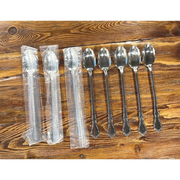 Oneida Mansion Hall Iced Tea Spoons Set of 8 Distinction Deluxe