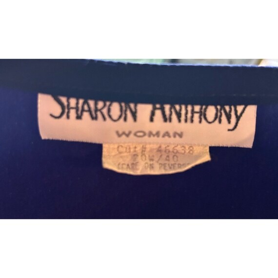 Vintage Sharon Anthony Woman Navy Blue Wearable A… - image 5