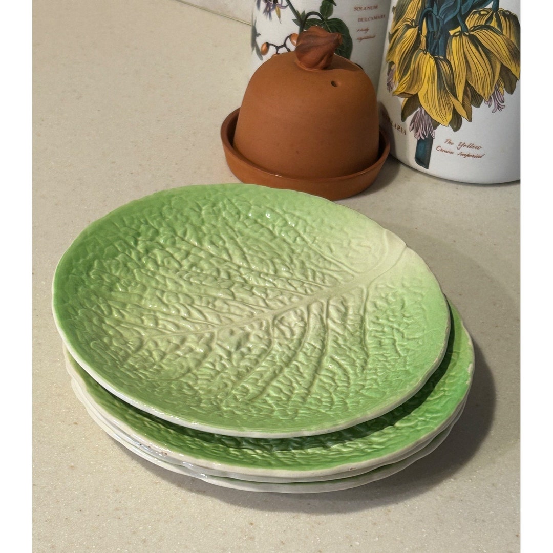 Royal Winton Grimwades Cabbage Leaves Salad Plates Set of 4 Etsy