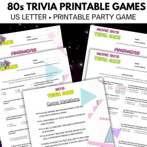Jogo de curiosidades dos anos 80 para imprimir, jogo para festa dos anos 80 para imprimir, atividade divertida com tema dos anos 80, tema dos anos 80, jogos de festa para imprimir, curiosidades retrô, jogos dos anos 80, anos 80