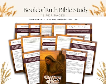 Estudio bíblico sobre Rut, Devocional Fe sobre el Miedo, Estudio para mujeres cristianas sobre la obediencia, Libro de Rut, Estudio bíblico para mujeres, Fe, Imprimible