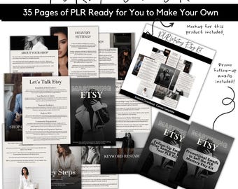 PLR Mastery ETSY Guide With PLR Rights, Canva Template, Editable Digital Product, Etsy seller Training Workbook, Private Label Rights
