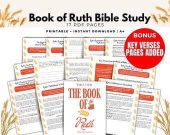 Ruth Bible Study, Christian Devotional Journal,Women's Bible Study,Christian Women's Study, Catholic Bible Study, Book of Ruth, Bible Study