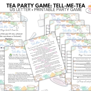 Tea Party, Tea Party Birthday,Tea Party Activity,Printable Tea Party Game,Bridal Shower,Tea Party Games,Tea Party Shower,Bridal Shower Games