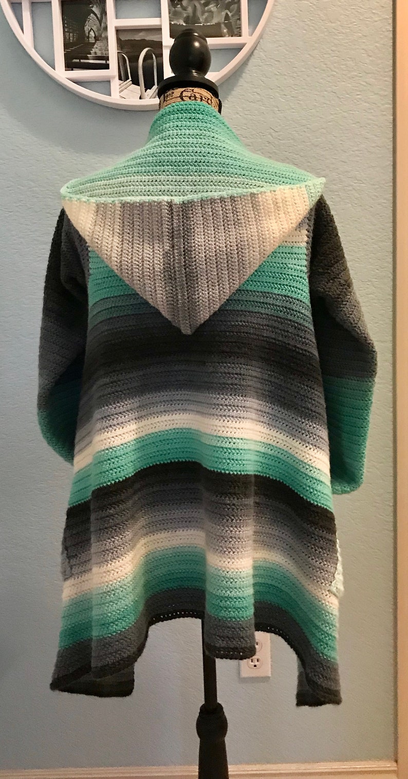 Montana Hooded Cardigan Crochet Pattern by Brechelle Etsy