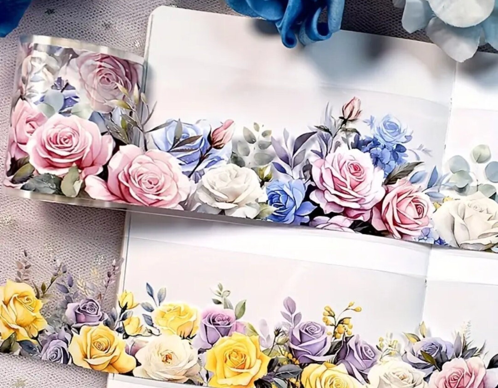 Spring Floral Border Rectangle Spring Flower Borders - Etsy