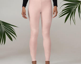 Leggings da donna color rosa fumo
