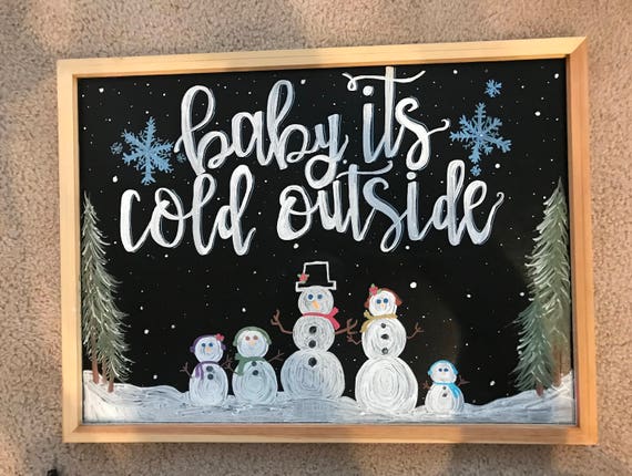 Weihnachten Tafel Baby Seine Kalt Draussen Etsy