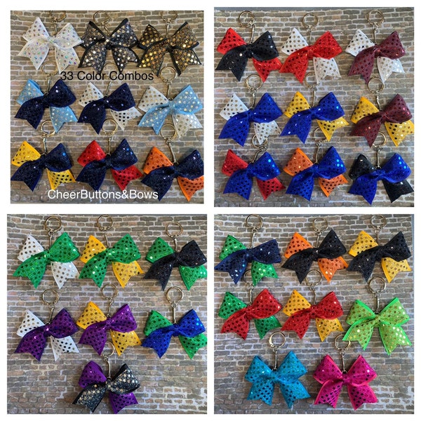 Mini Cheer Bow Keychains - Minibow Keychains - Cheer Bow Keychains - Cheerleading Gifts - Cheer Gifts