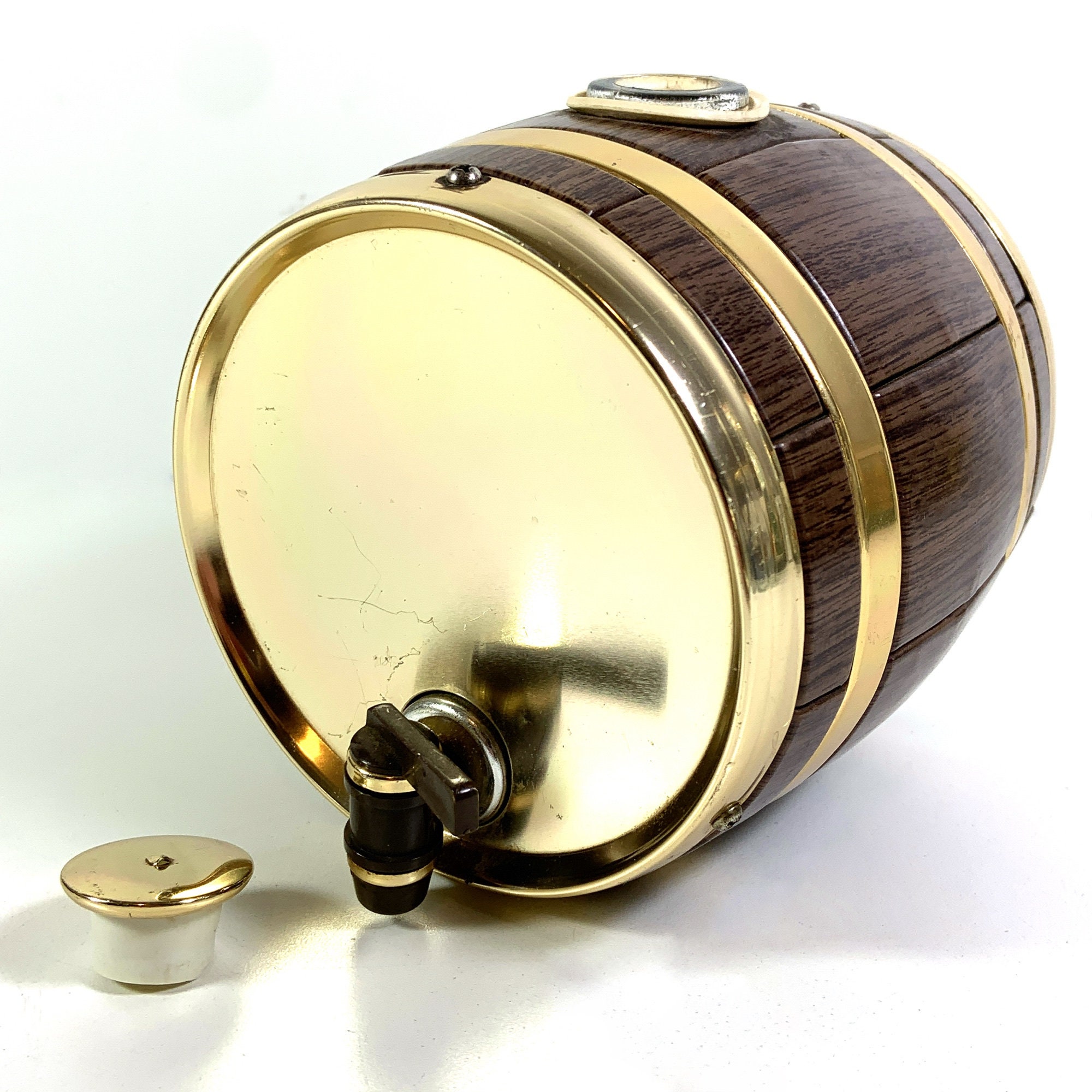 Vintage Whiskey Barrel Decanter OR Ice Bucket With Lid Etsy