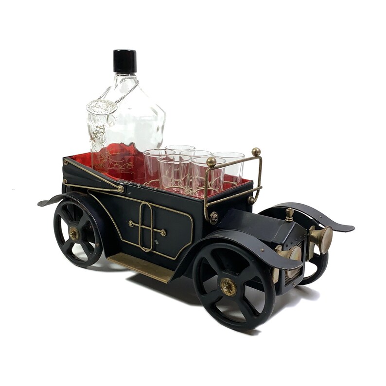 Vintage Car Decanter Set in Antique Automobile with 6 Shot Etsy
