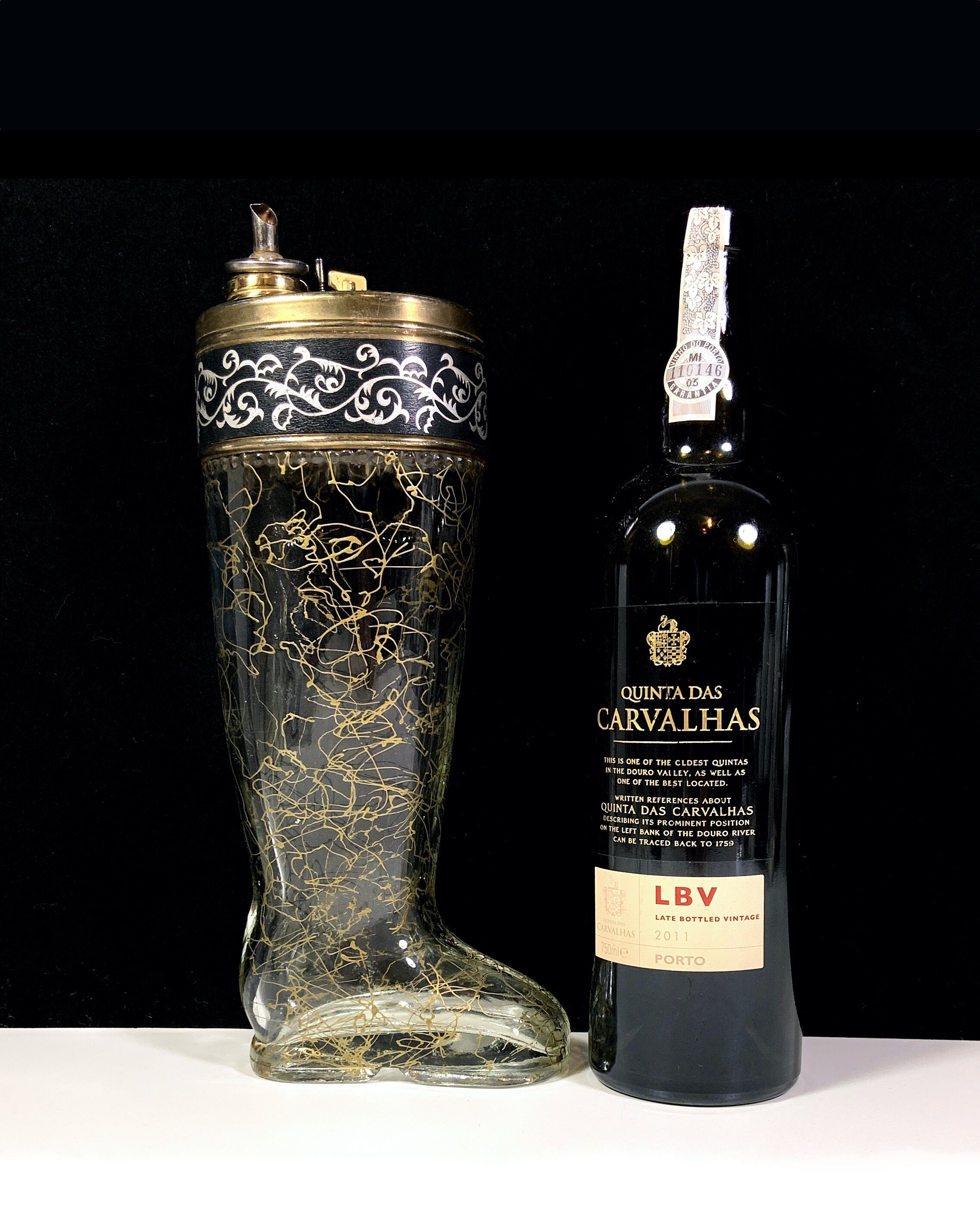 Vintage Bourbon Decanter in Boot Shape with Music Box Large Etsy