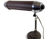 1940s Bullet Desk Lamp with Articulating Arm and Shade, Vintage Adjustable Lamp, Retro Home Office Decor