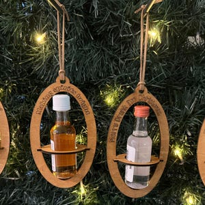 Mini Shooter Liquor Holder Ornament, Wood, Hand Painted