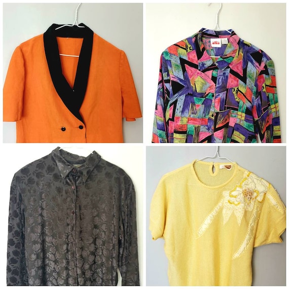 Vintage Lot 4 blouses size large {PERFECT CONDITIO