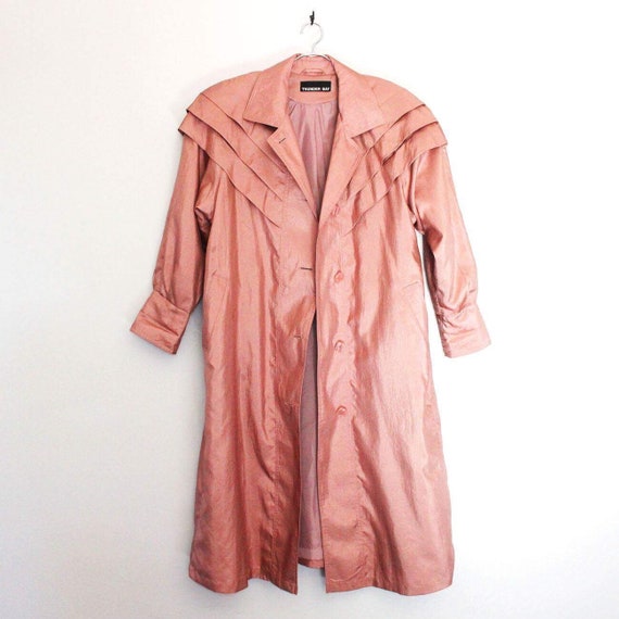 Vintage Pink Tapered Trench Coat - sz L/XL
