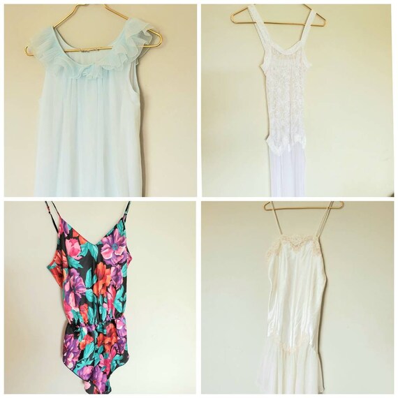 Vintage Lingerie Dress 4 piece lot. Vintage Night