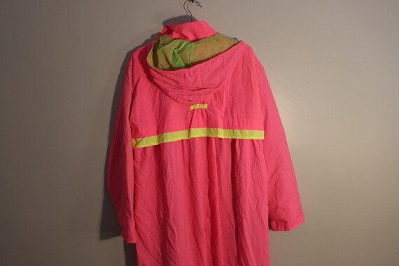 Vintage Neon Pink Trench Coat - Vintage Neon Tren… - image 8