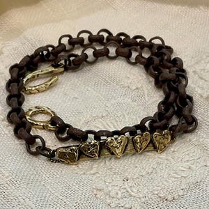 Boho Chic Mixed Metal Heart Bracelet