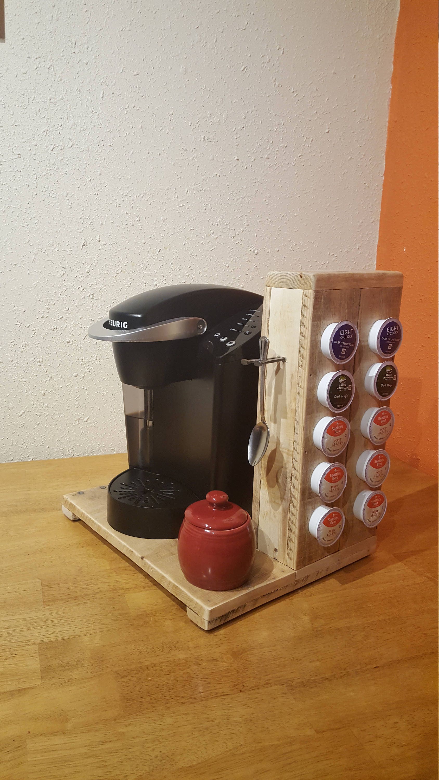 Keurig coffee station vertical cup storage Etsy