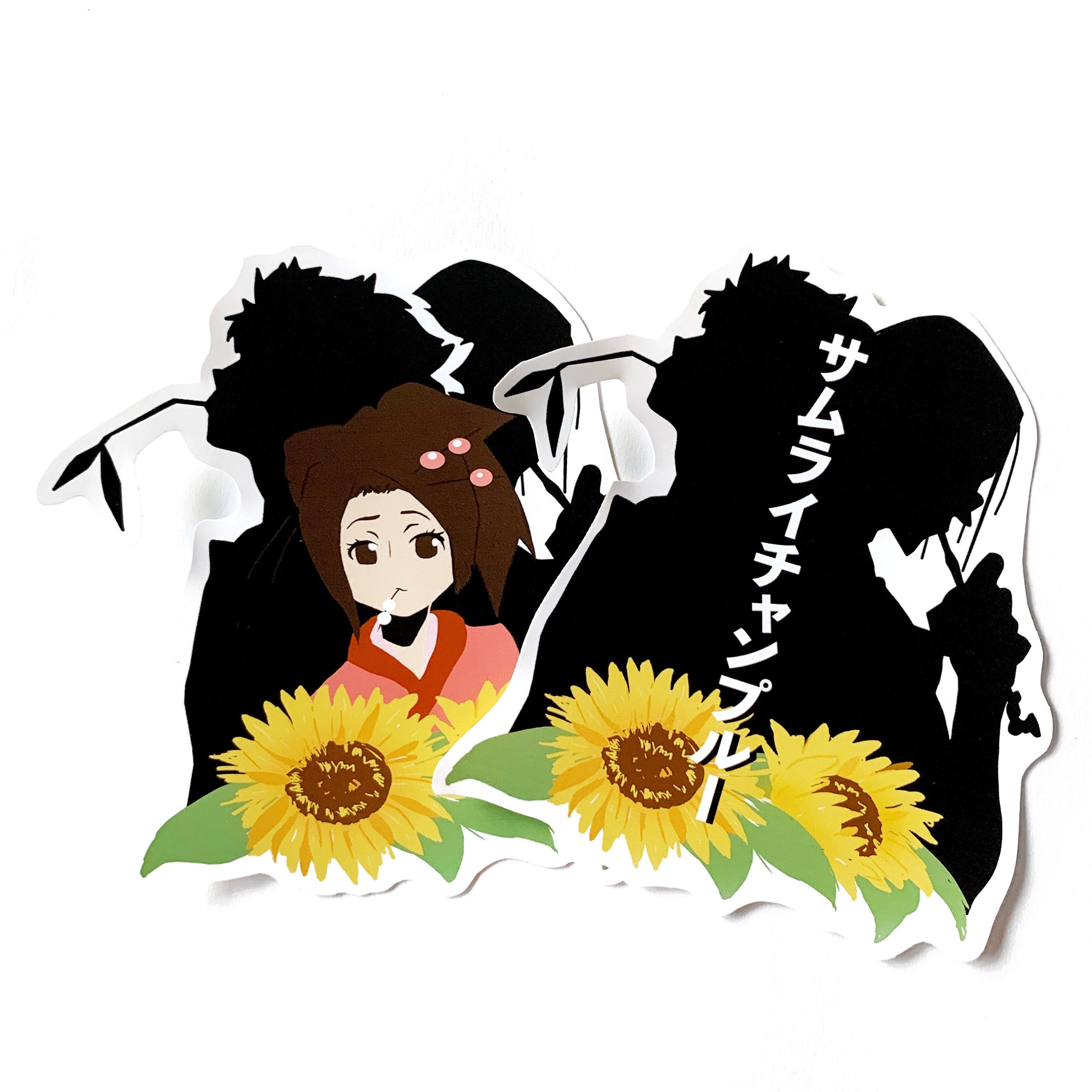 Anime Vinyl Car Samurai Champloo Mugen, Jin, Fuu Sticker for Hydro Fl…
