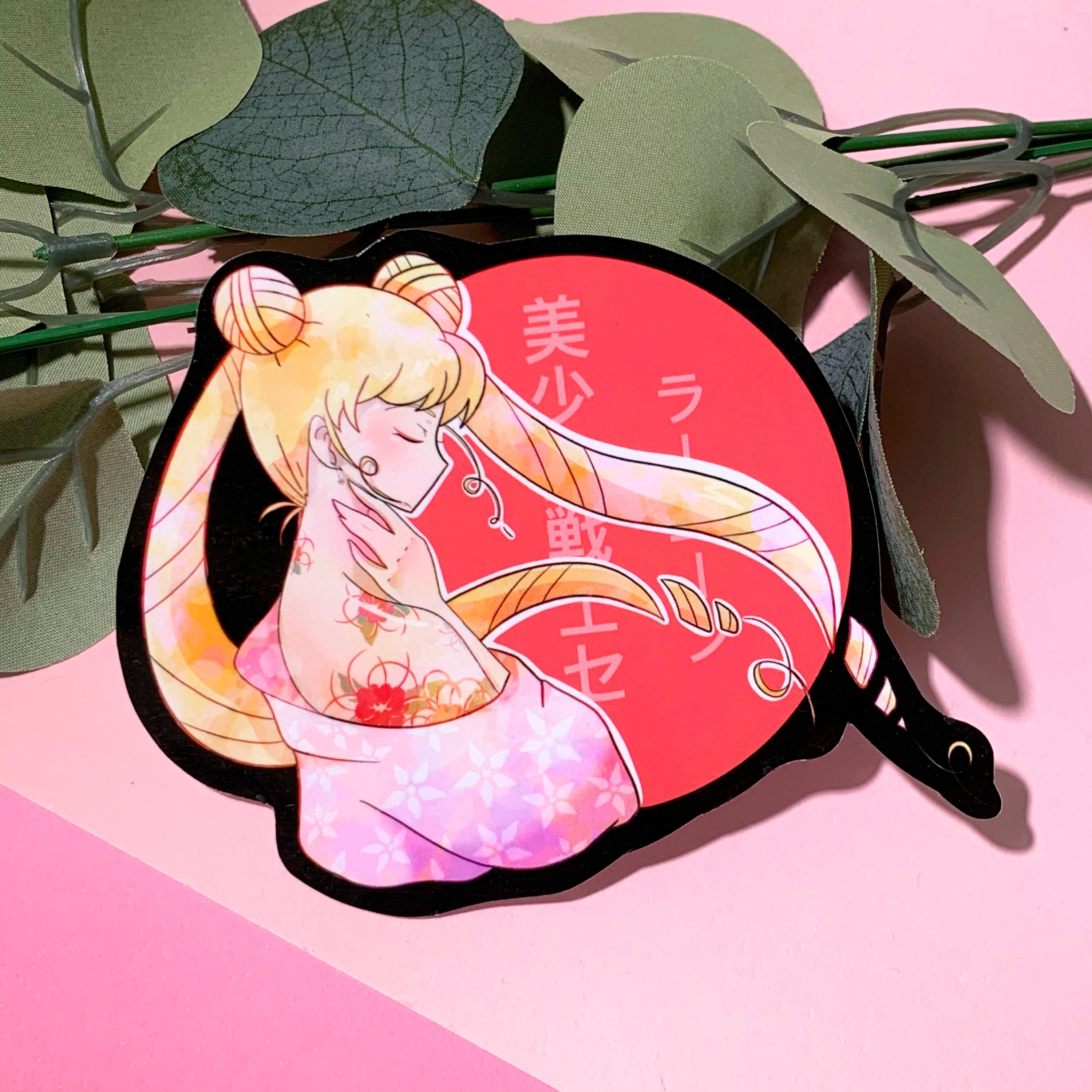 Sailor Moon Vinyl Car Anime Waterproof Hydro Flask and Laptop Sticker…