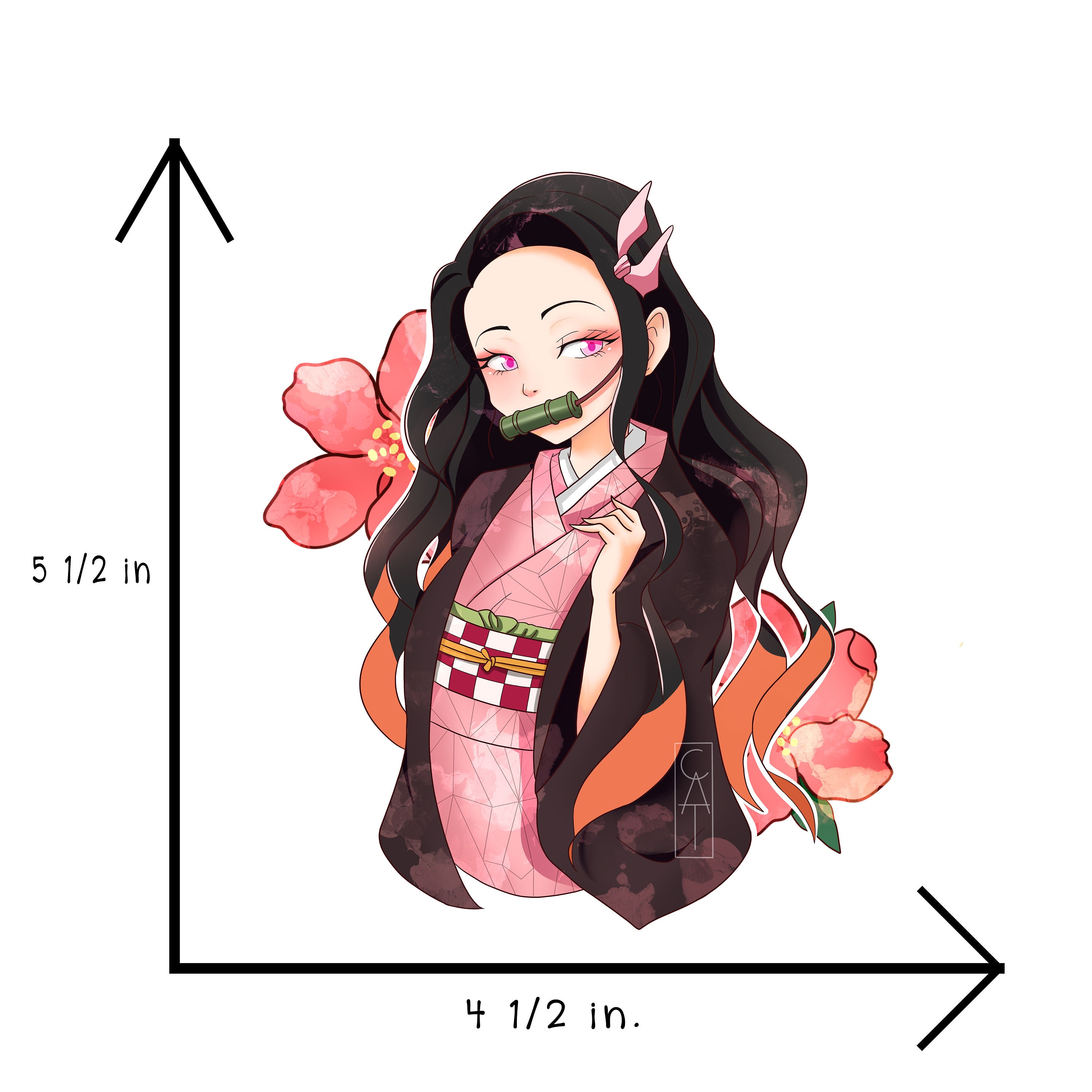 Anime Girl Stickers Waterproof Stickers Anime Decal Laptop Etsy