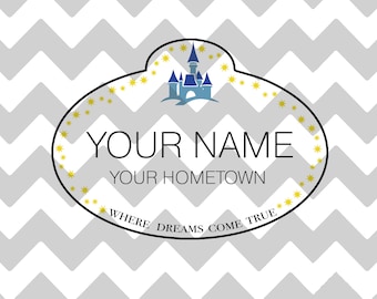 Cast Member Name Tag SVG/DXF/PNG Castle